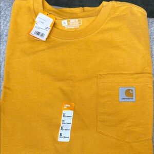 Carhartt Mustard Short Sleeve Tee with Pocket